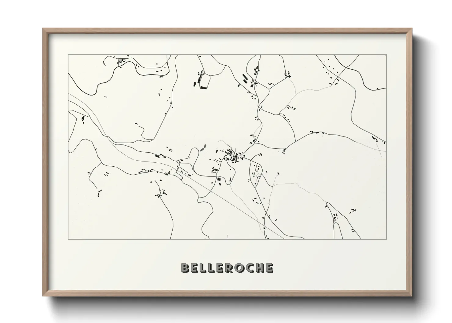 Une affiche de carte sur Belleroche