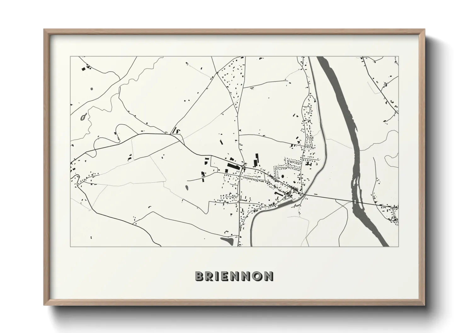 Une affiche de carte sur Briennon