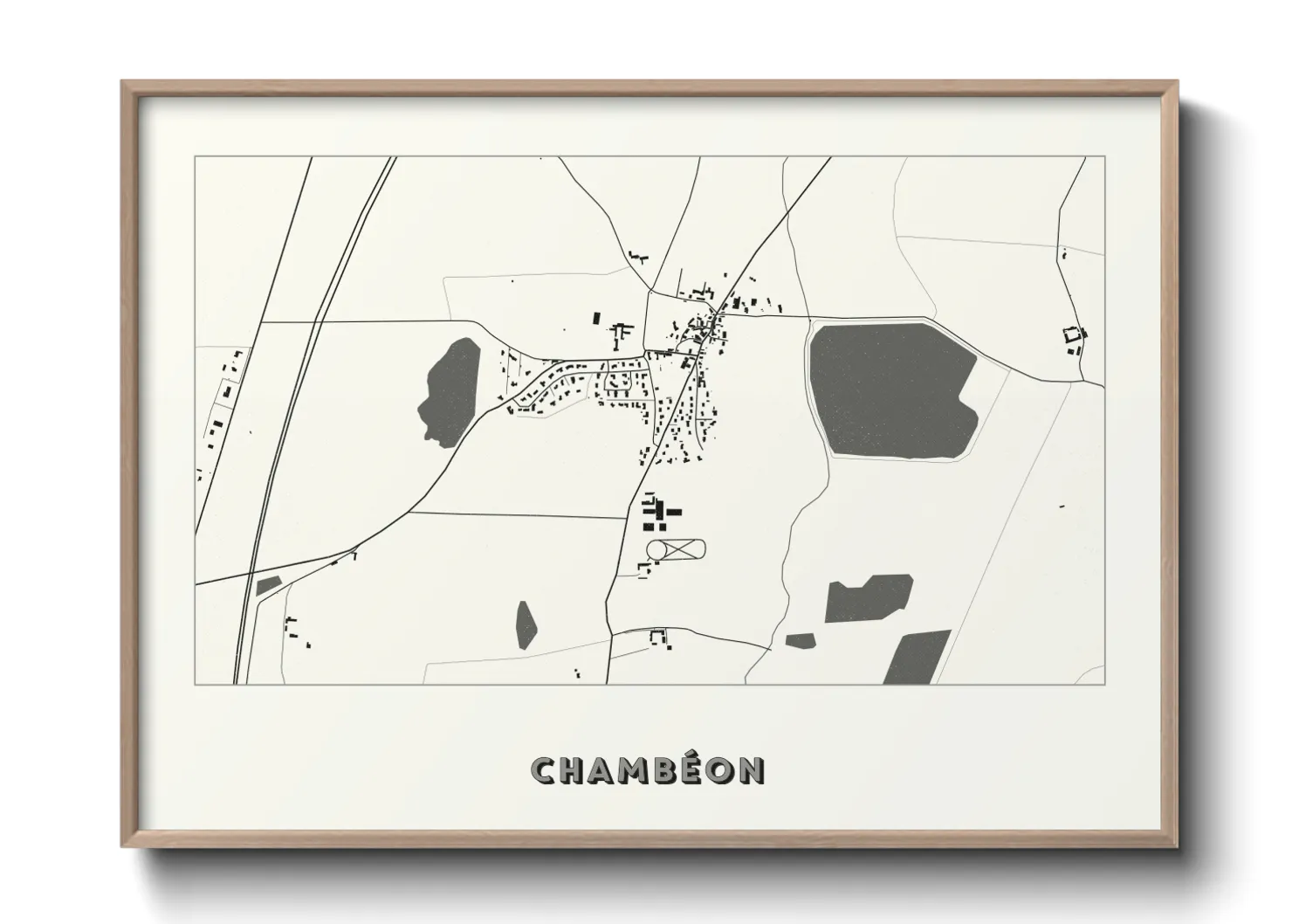 Une affiche de carte sur Chambéon