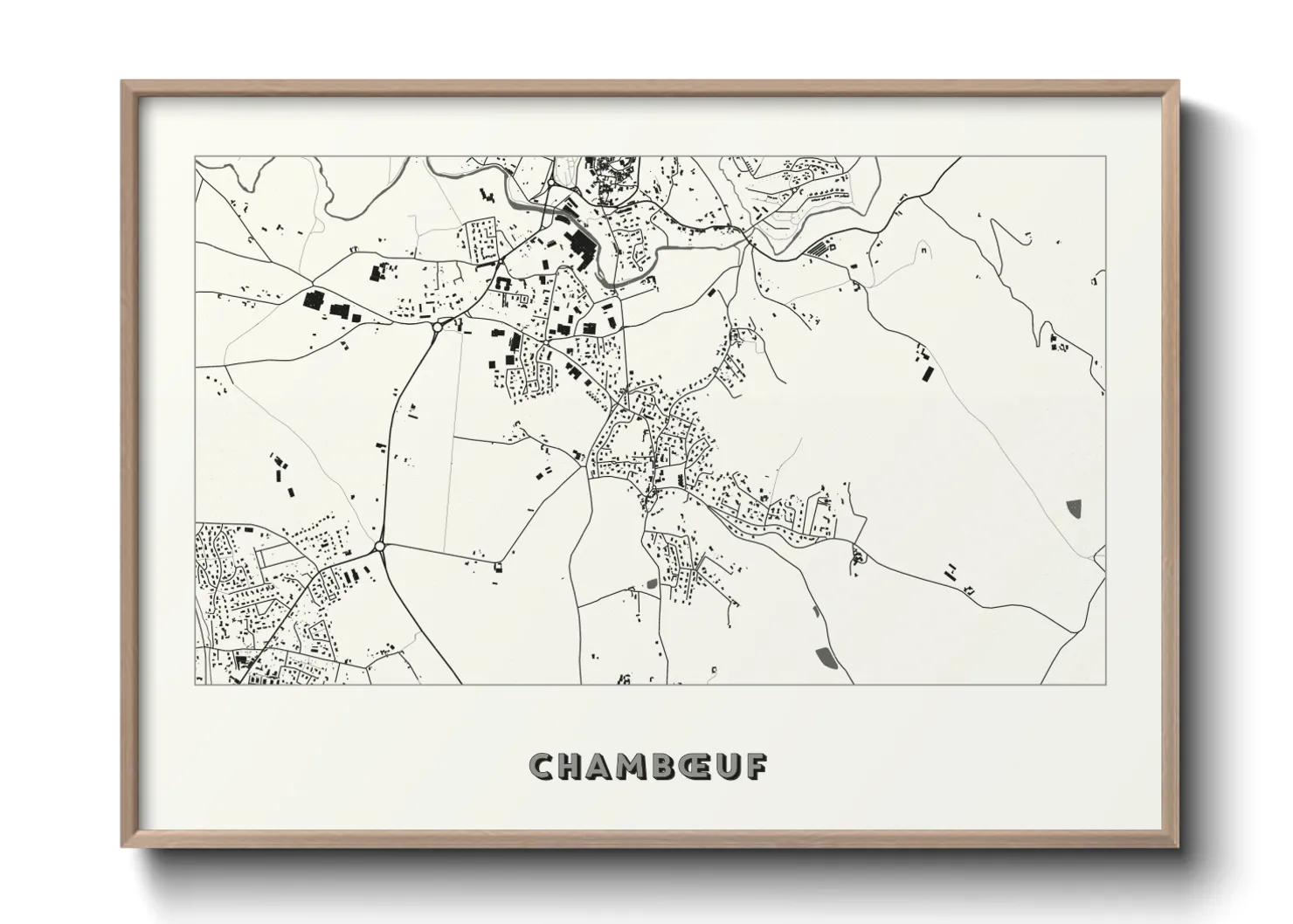 Une affiche de carte sur Chambœuf