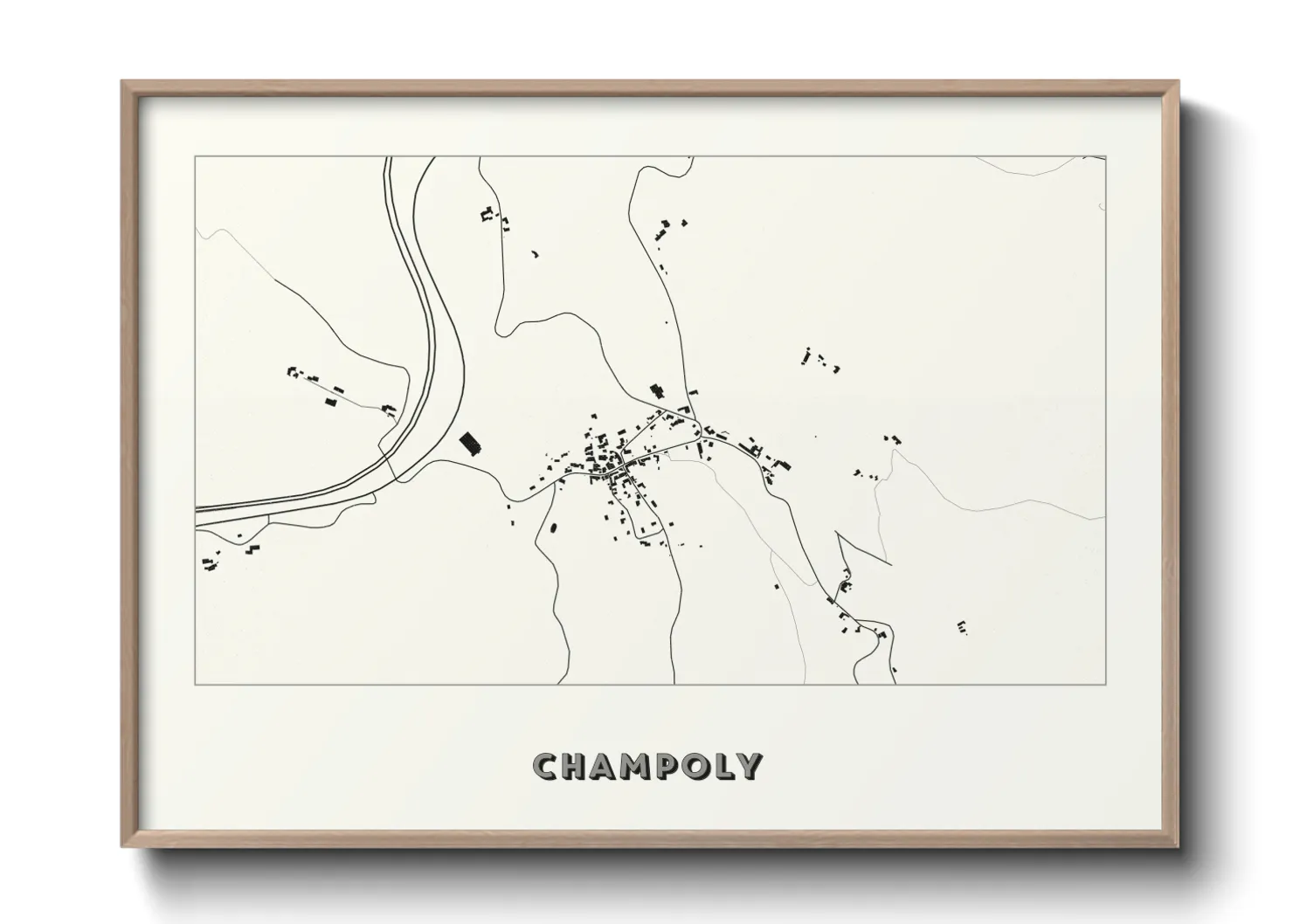 Une affiche de carte sur Champoly