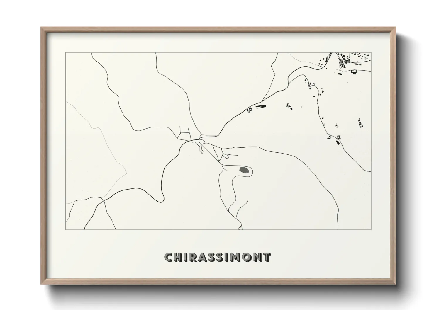 Une affiche de carte sur Chirassimont