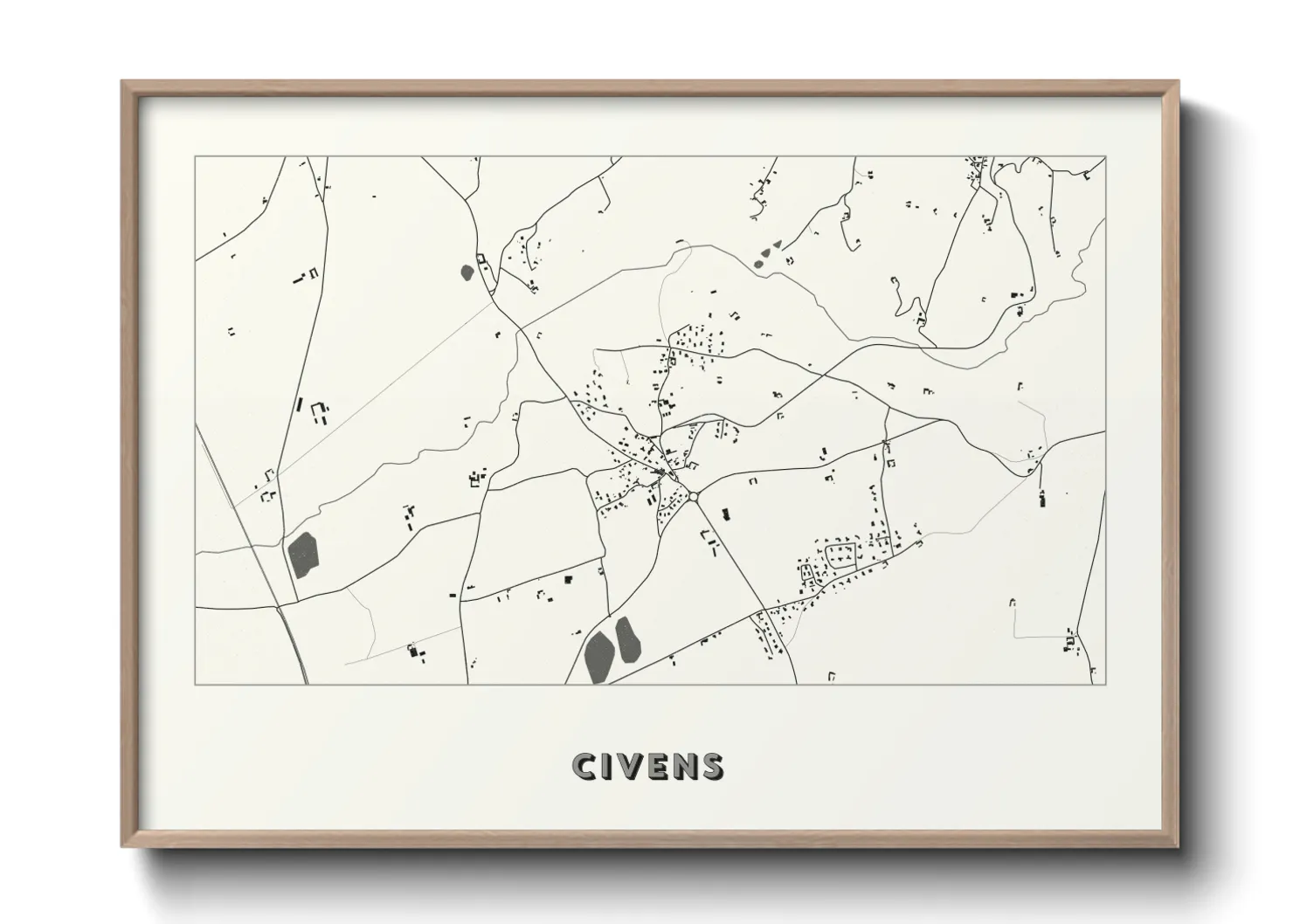 Une affiche de carte sur Civens