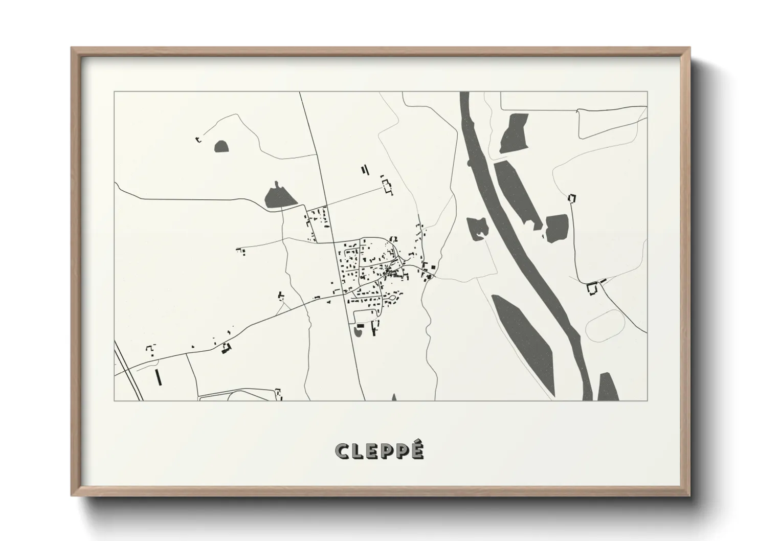 Une affiche de carte sur Cleppé