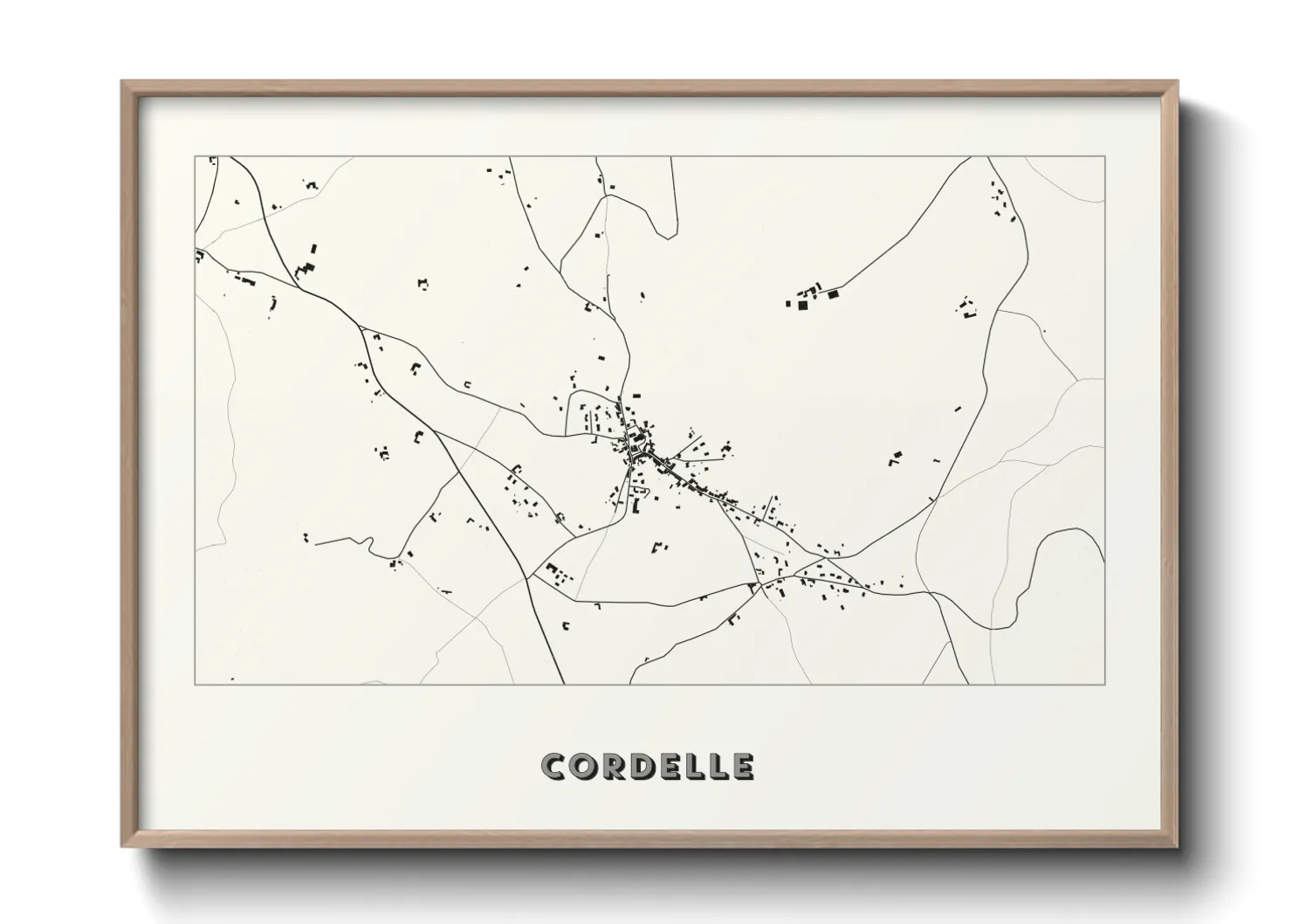 Une affiche de carte sur Cordelle