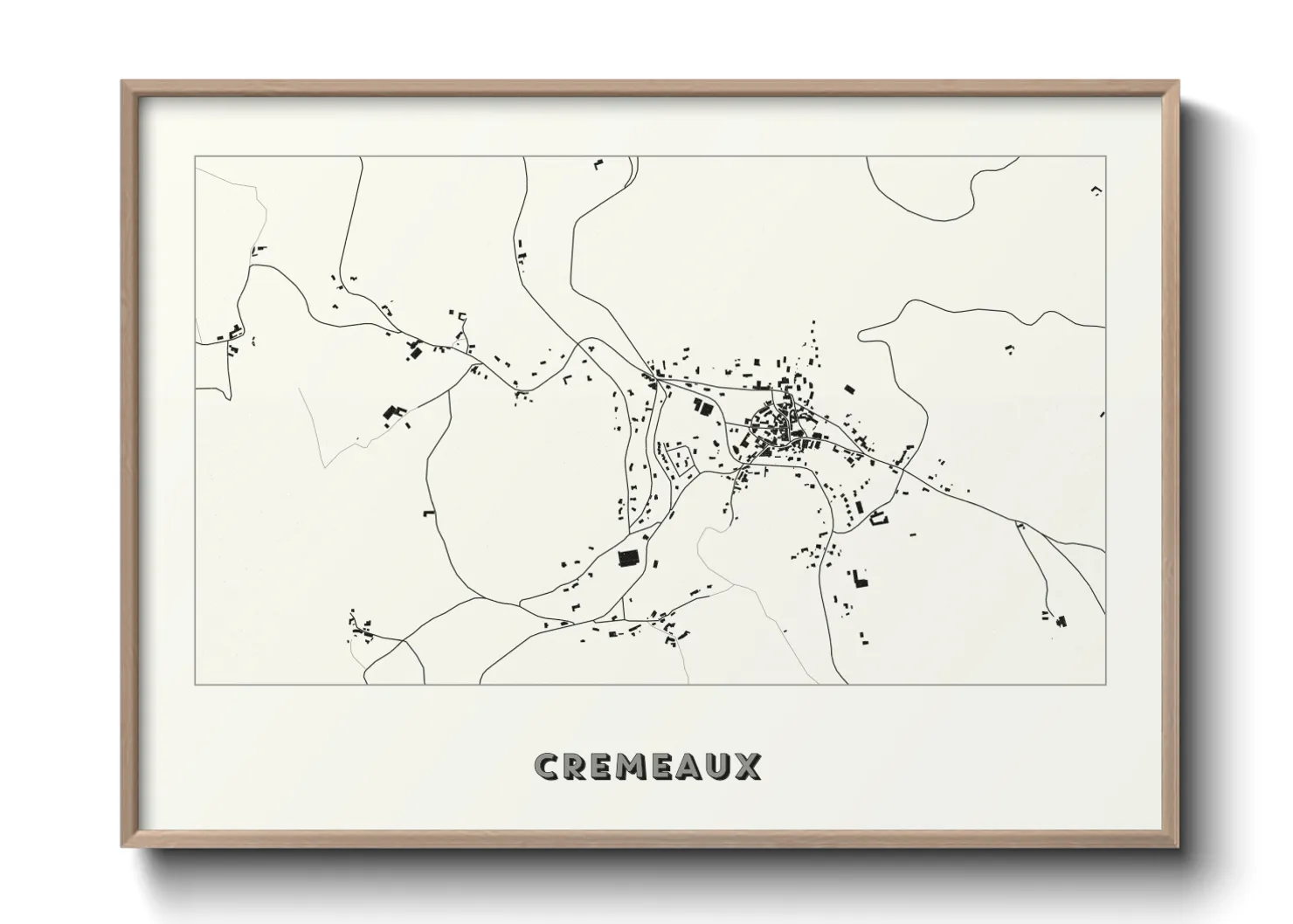 Une affiche de carte sur Cremeaux