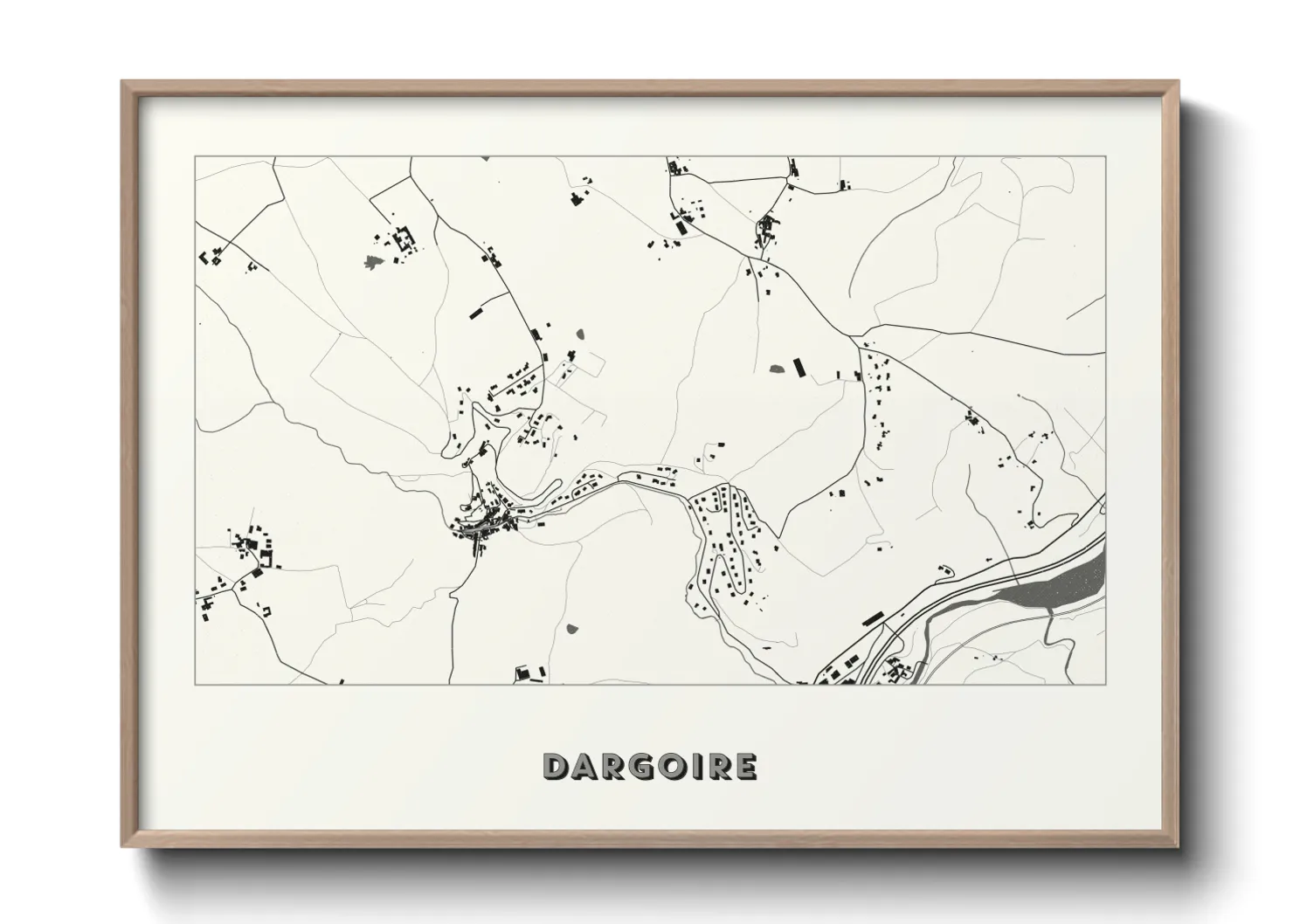 Une affiche de carte sur Dargoire
