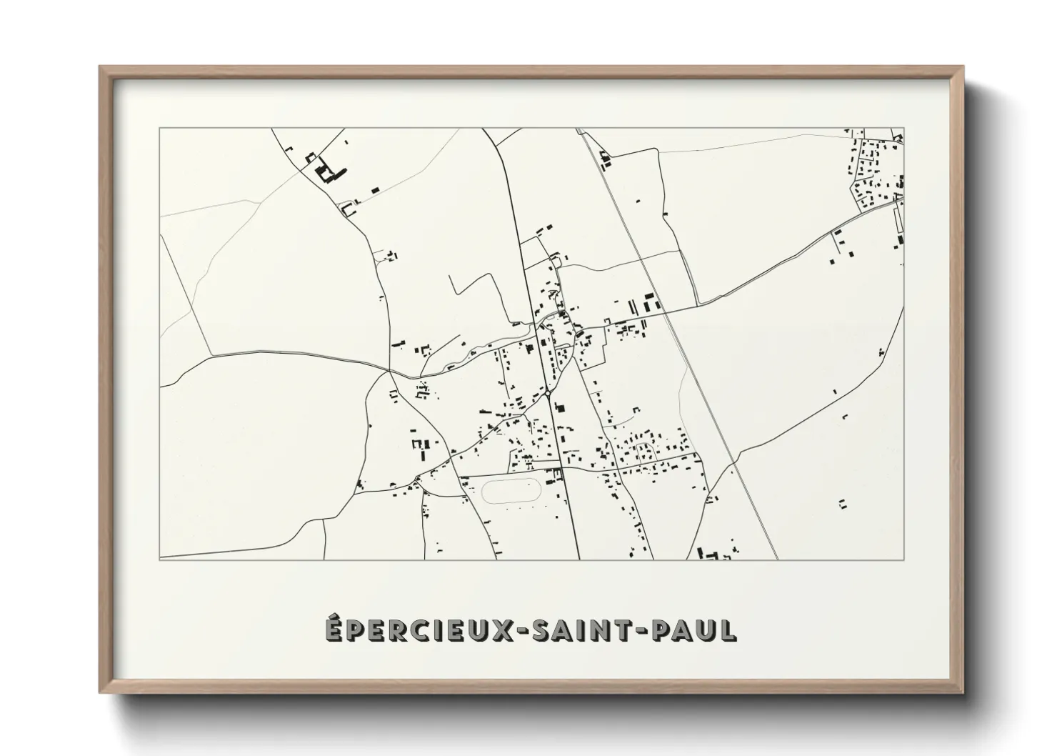 Une affiche de carte sur Épercieux-Saint-Paul