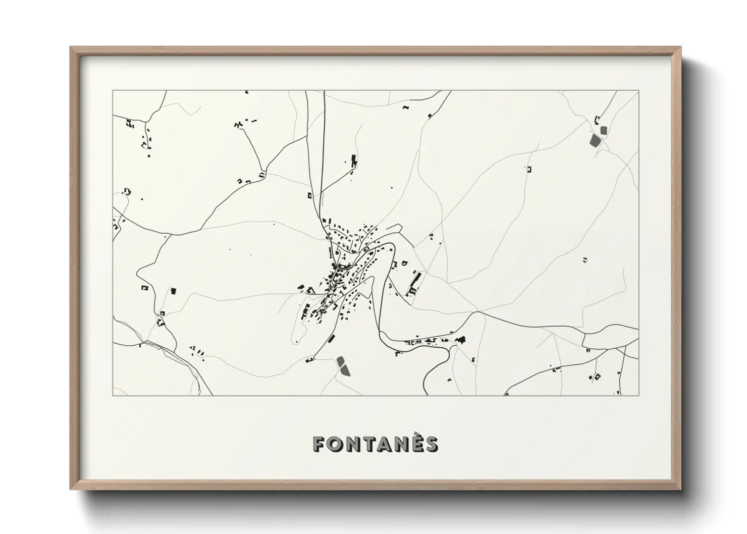 Une affiche de carte sur Fontanès
