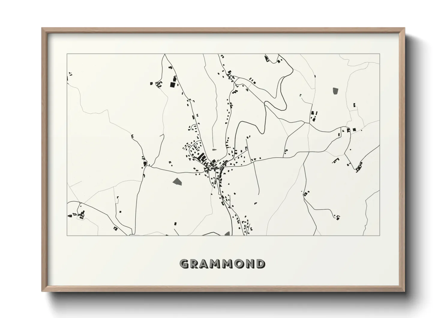 Une affiche de carte sur Grammond