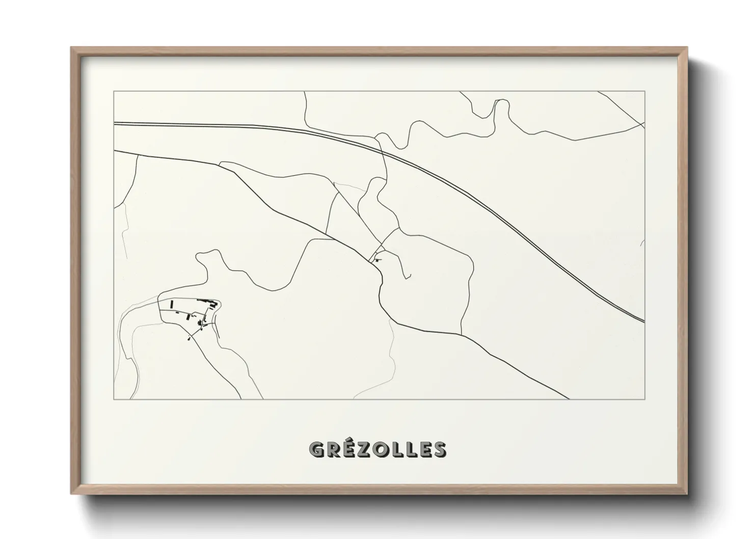 Une affiche de carte sur Grézolles