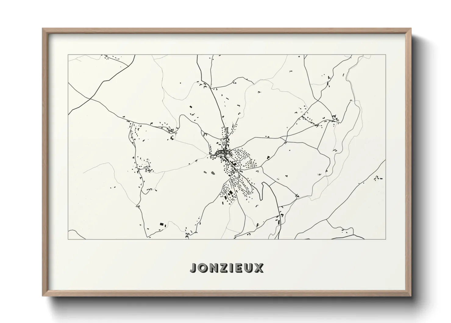Une affiche de carte sur Jonzieux