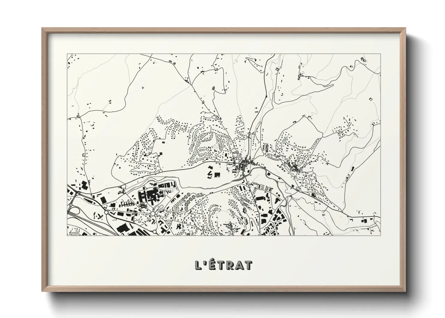 Une affiche de carte sur L'Étrat