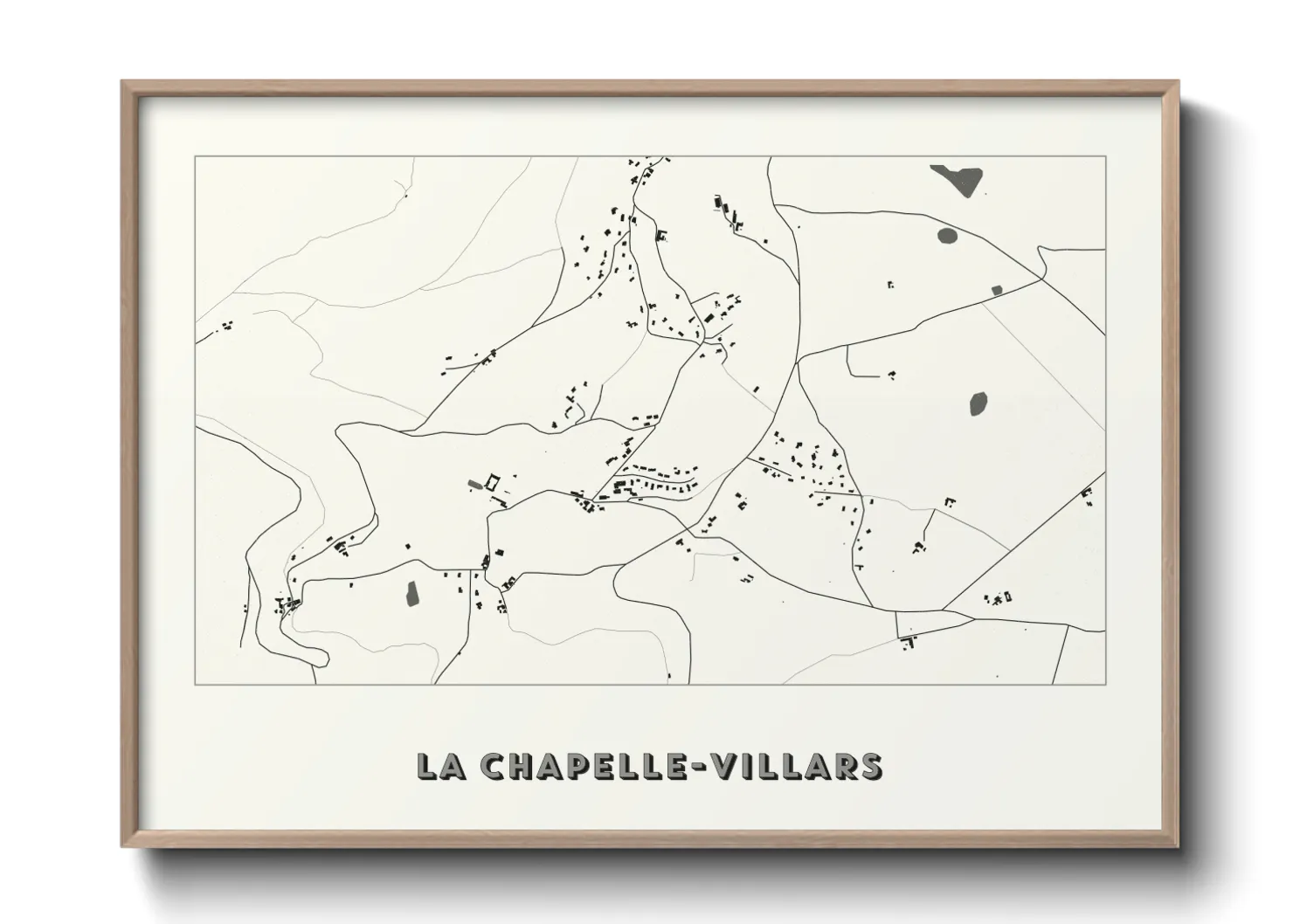 Une affiche de carte sur La Chapelle-Villars