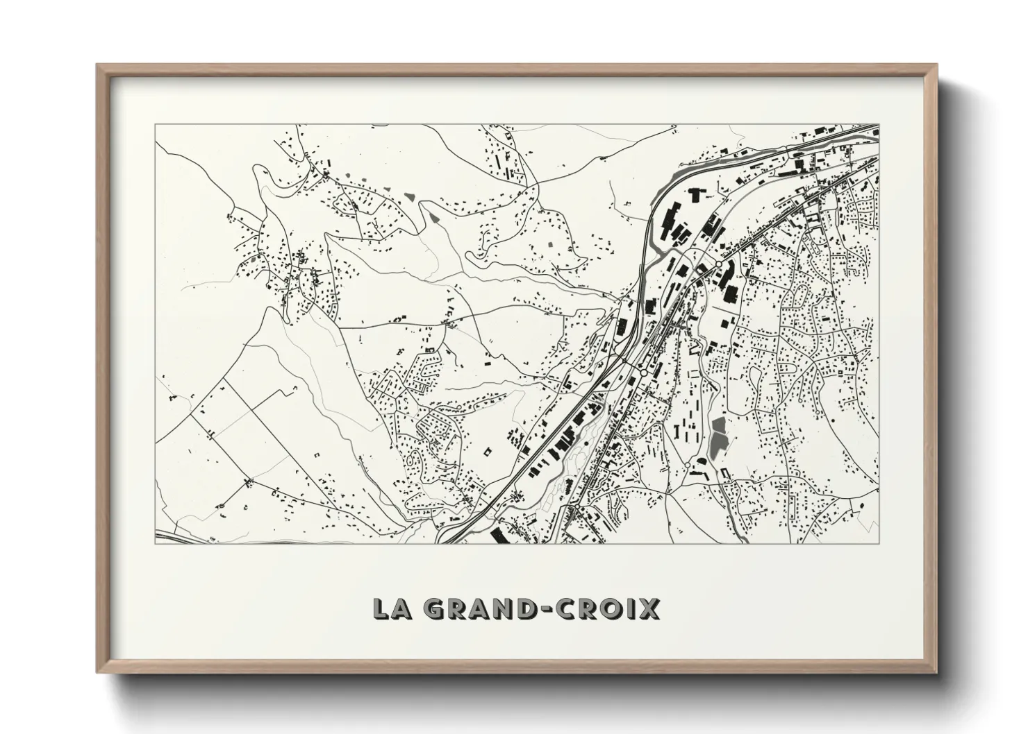 Une affiche de carte sur La Grand-Croix