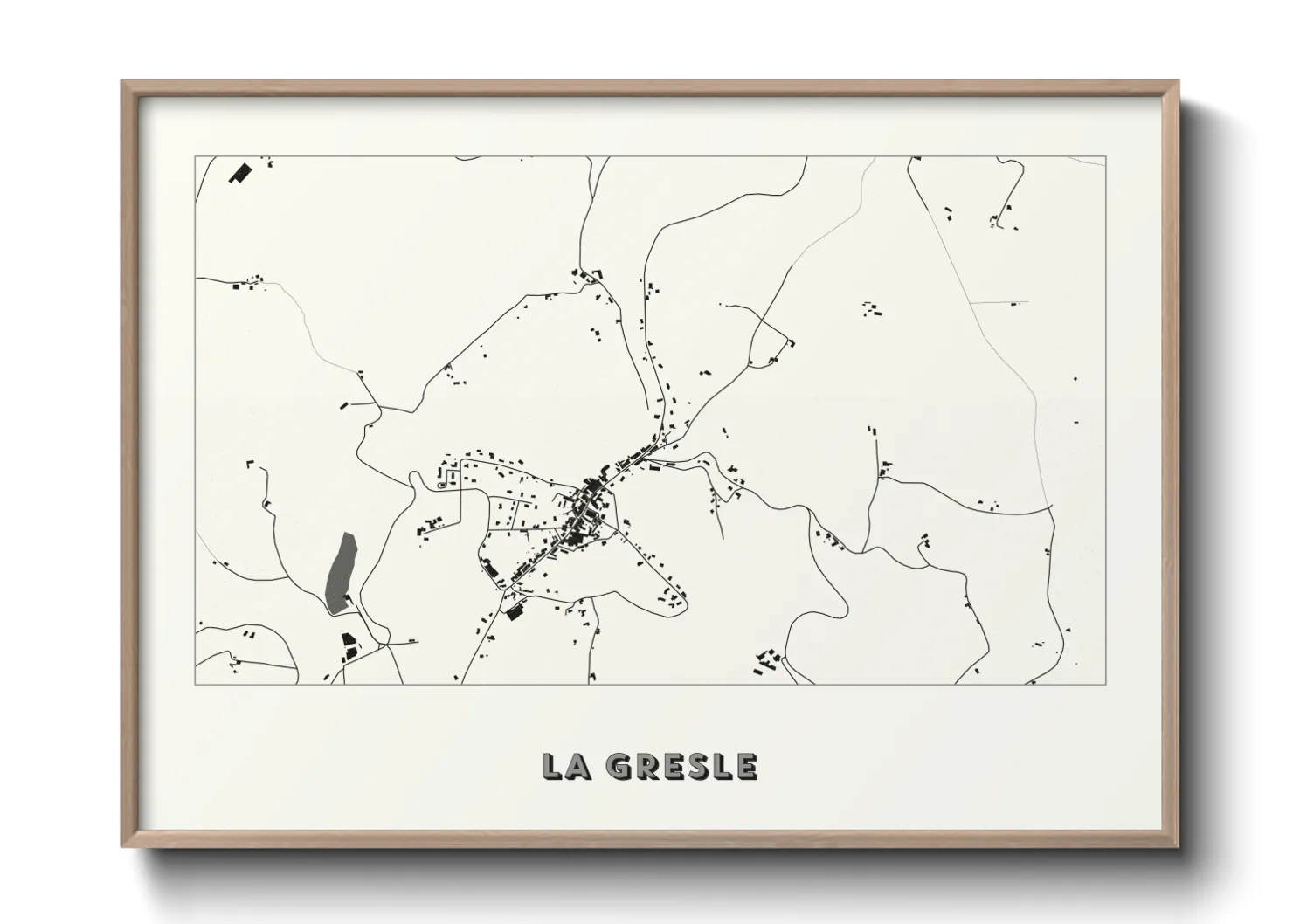 Une affiche de carte sur La Gresle