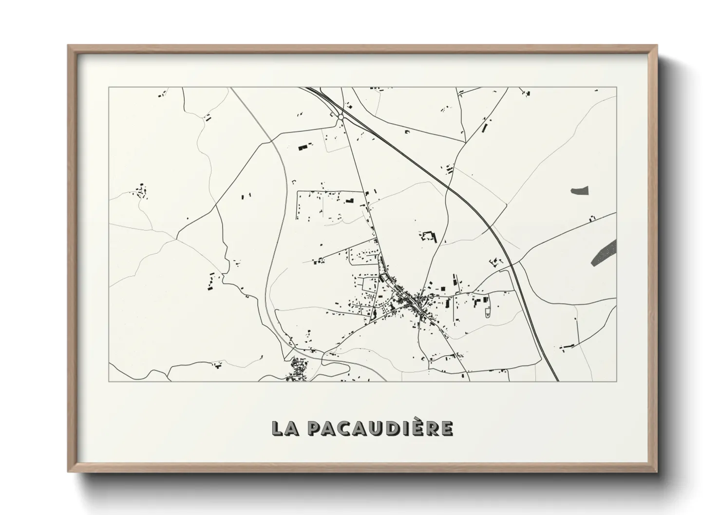 Une affiche de carte sur La Pacaudière
