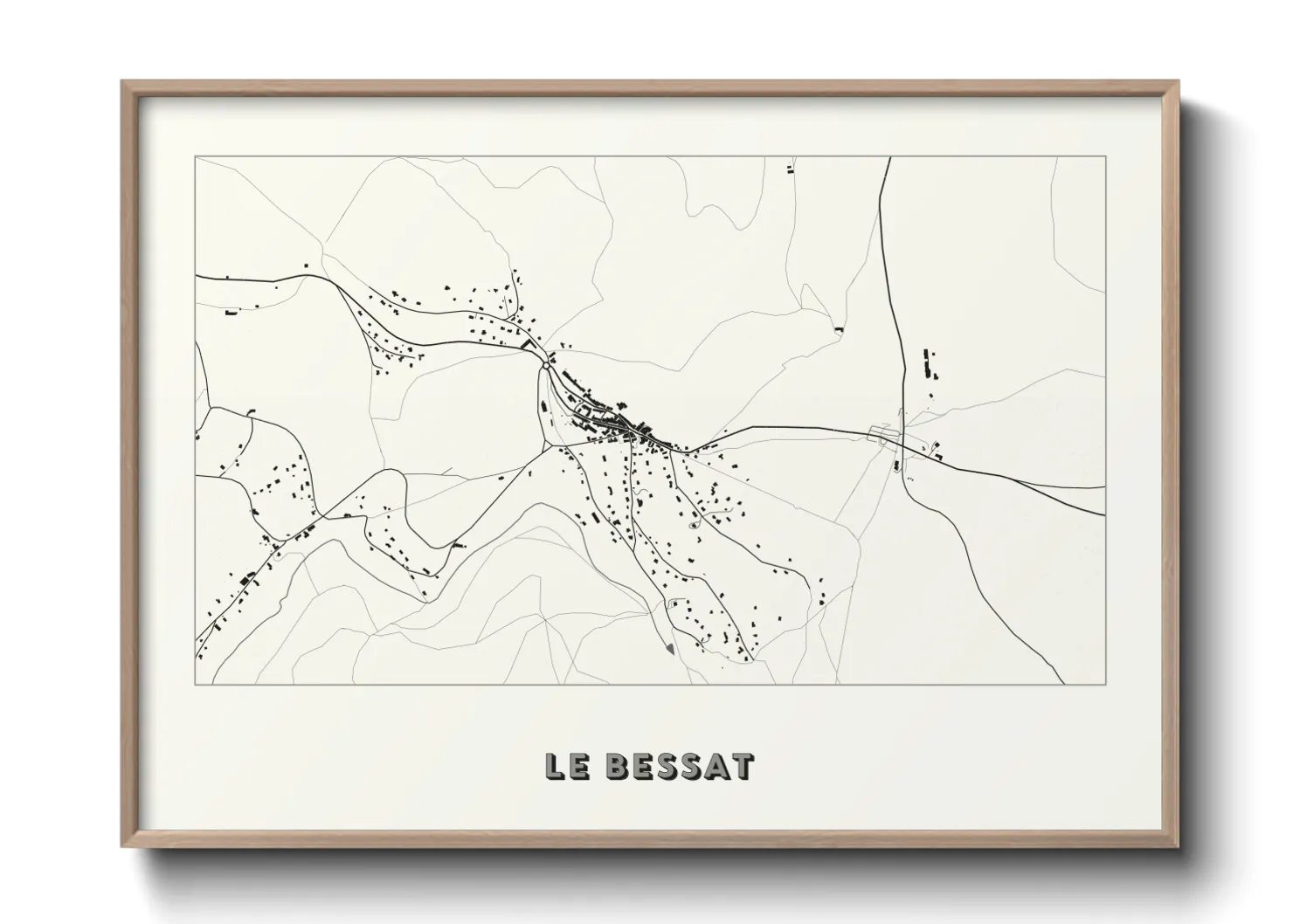 Une affiche de carte sur Le Bessat