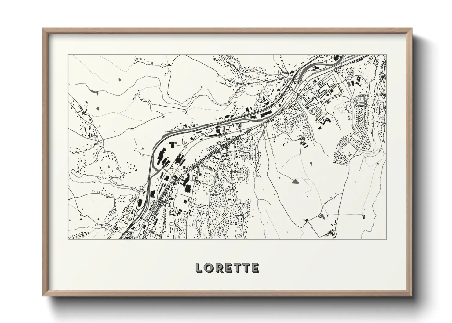Une affiche de carte sur Lorette