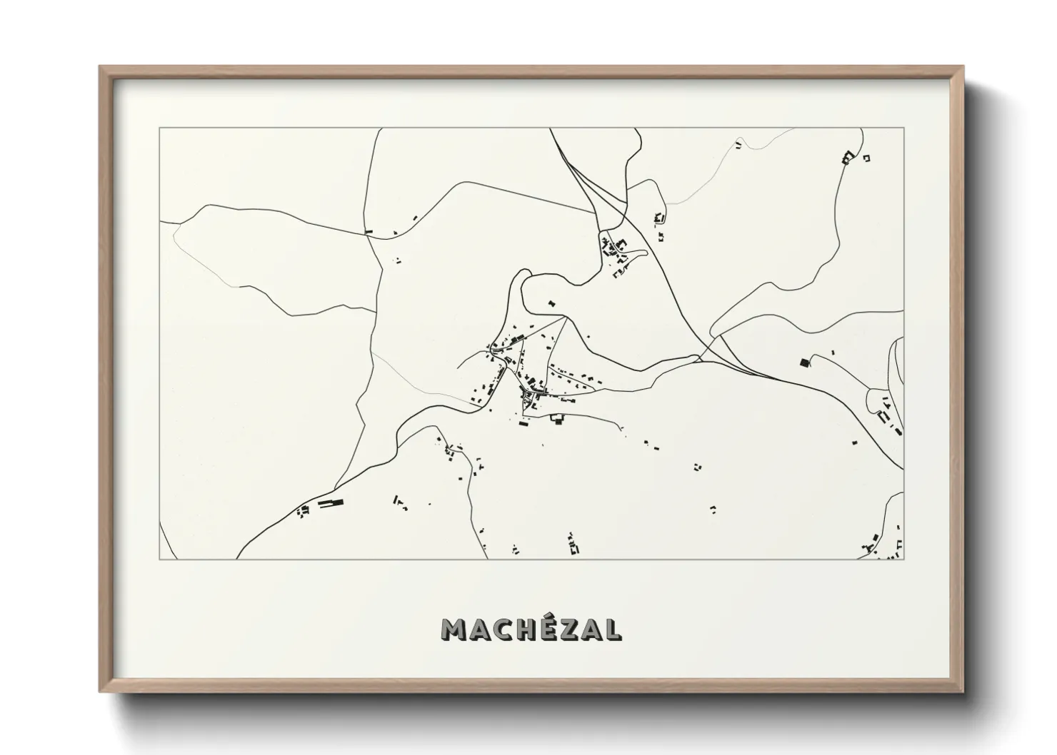 Une affiche de carte sur Machézal