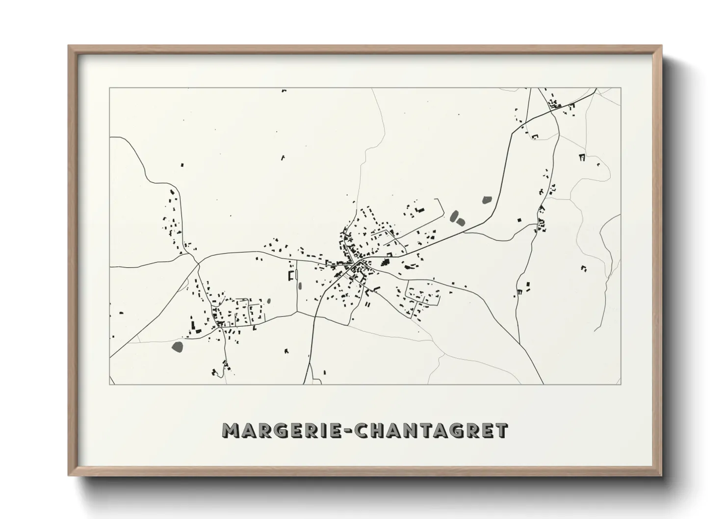 Une affiche de carte sur Margerie-Chantagret