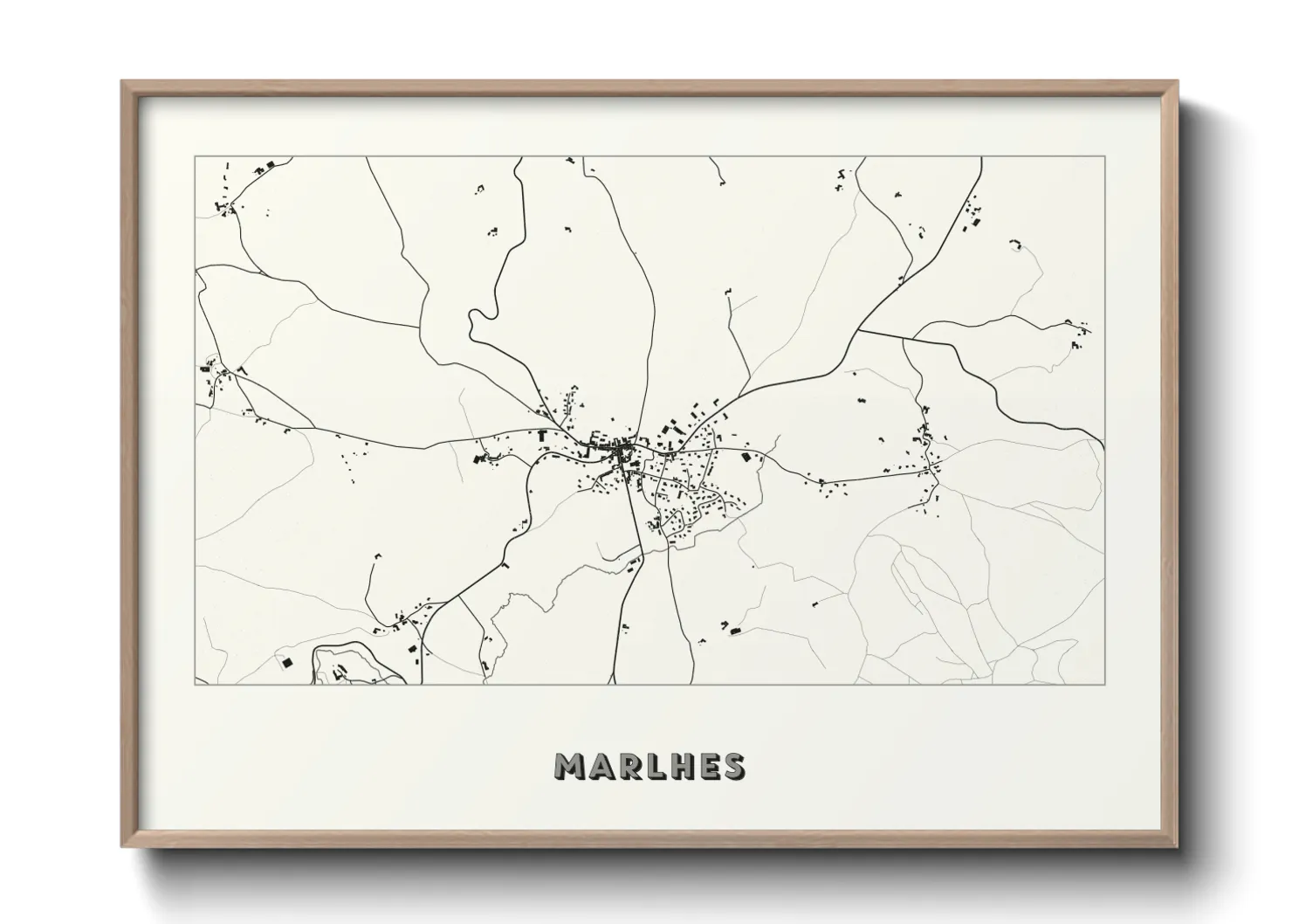 Une affiche de carte sur Marlhes