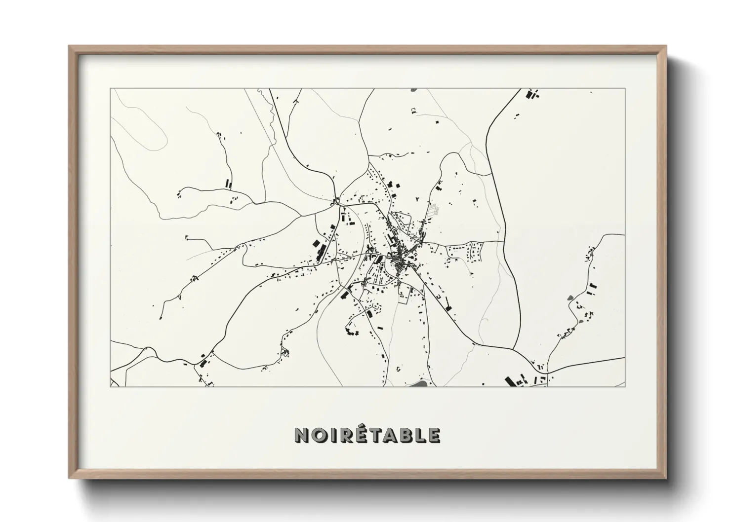 Une affiche de carte sur Noirétable