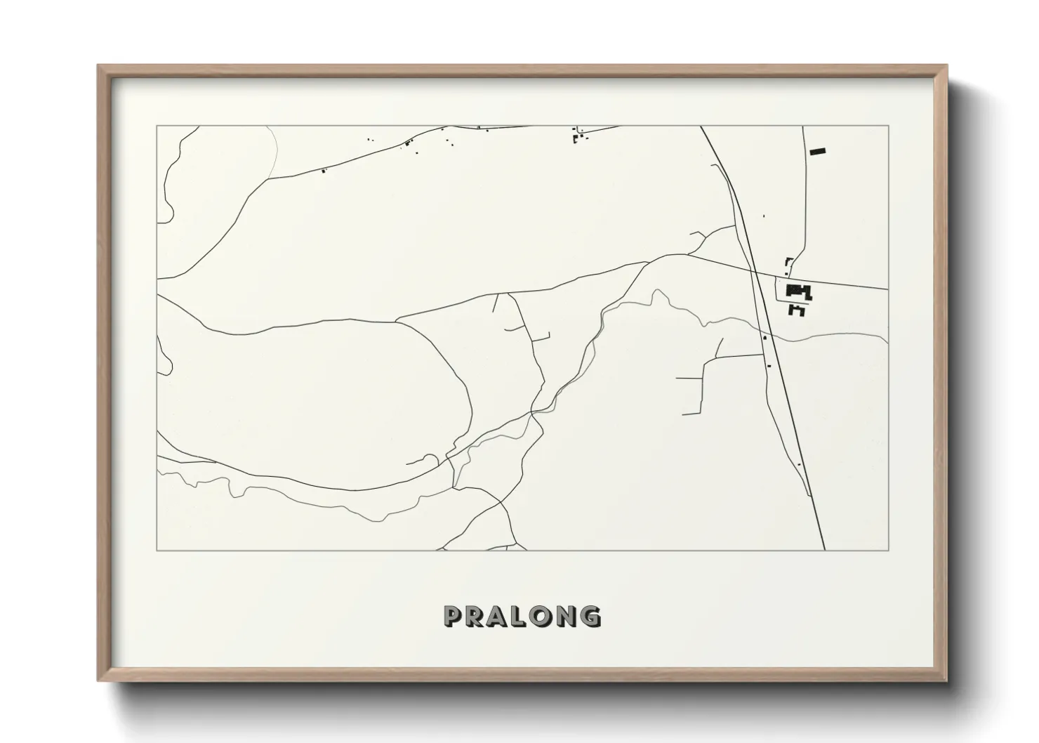 Une affiche de carte sur Pralong