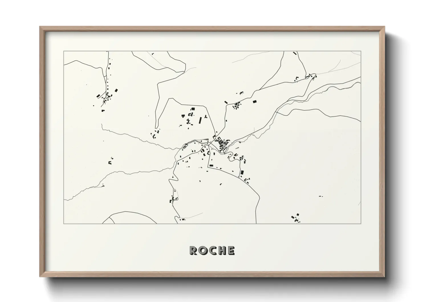 Une affiche de carte sur Roche