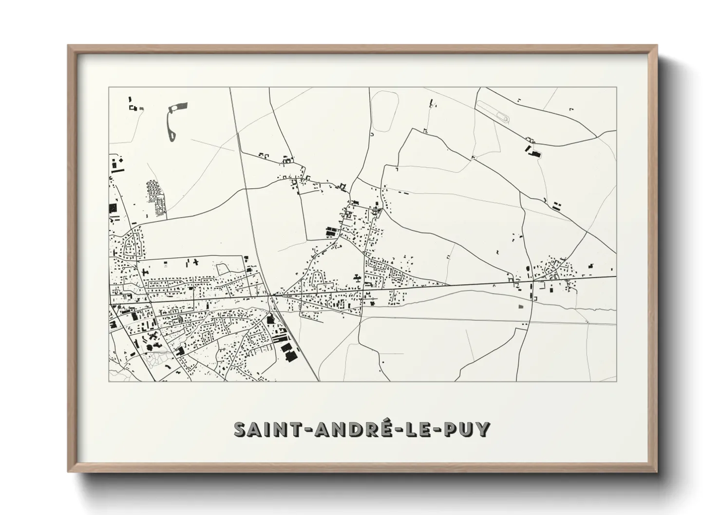Une affiche de carte sur Saint-André-le-Puy