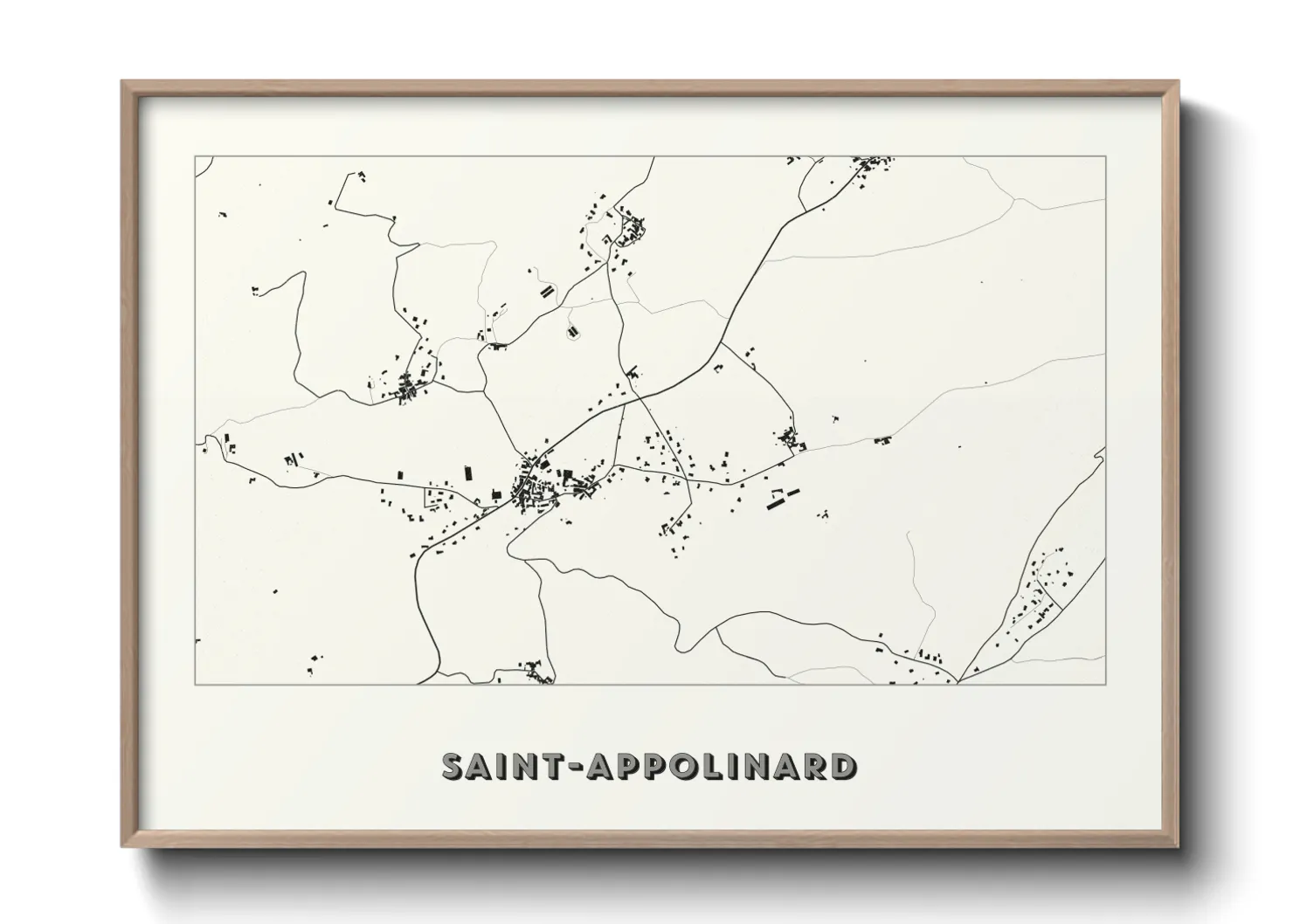 Une affiche de carte sur Saint-Appolinard