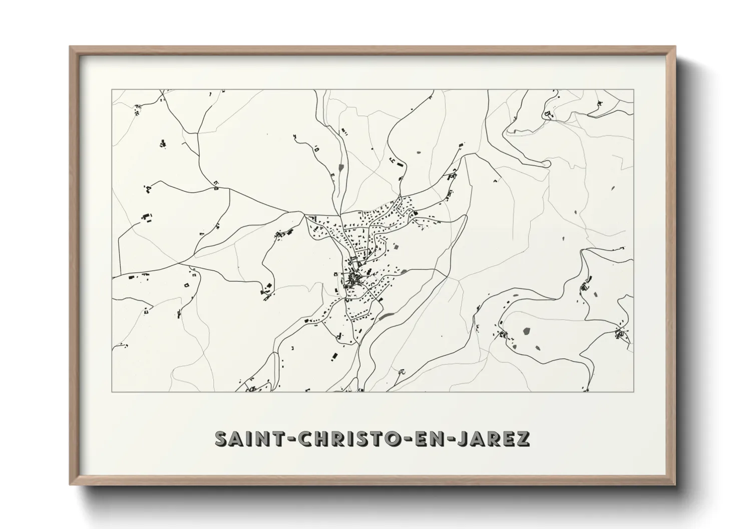 Une affiche de carte sur Saint-Christo-en-Jarez