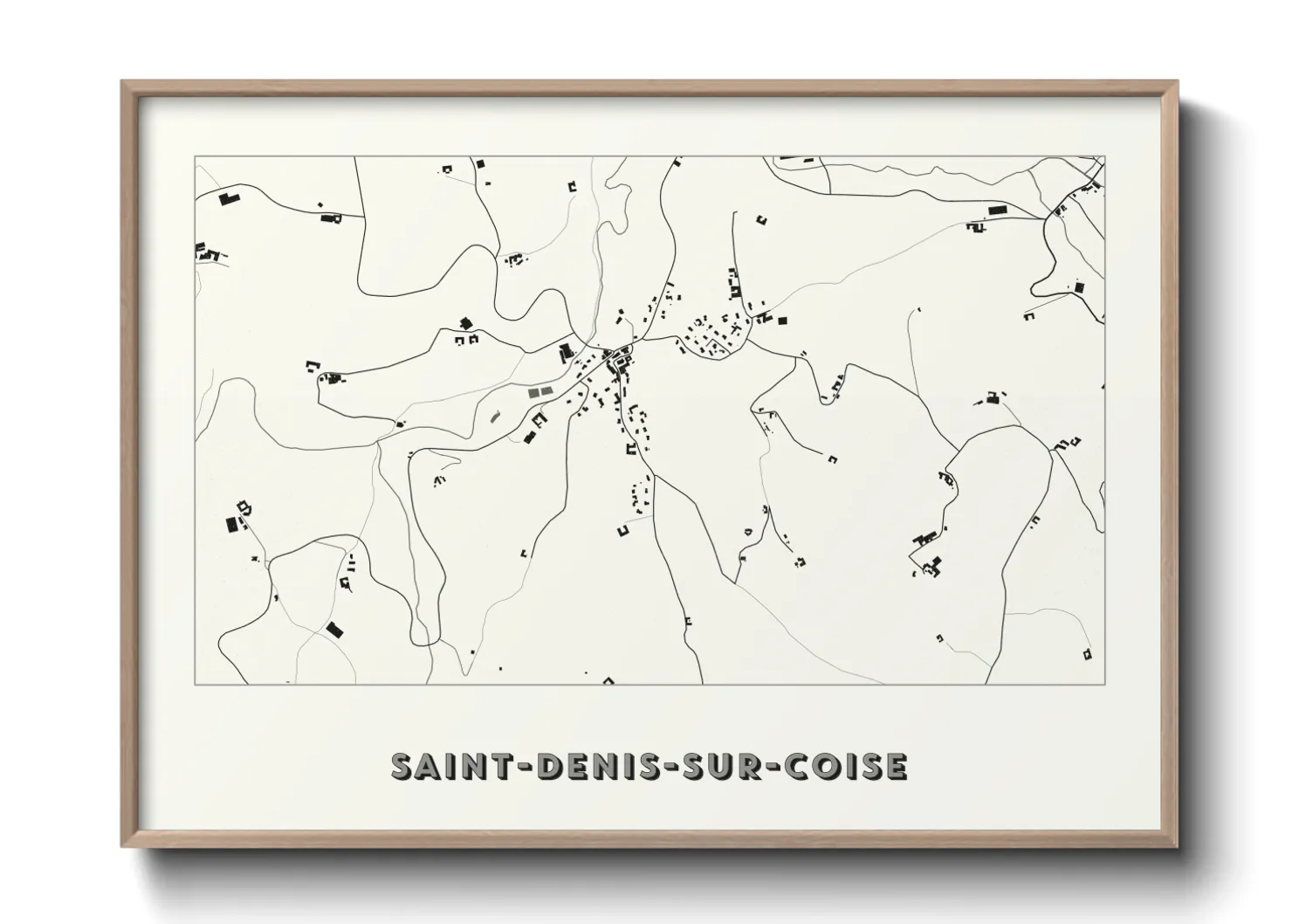 Une affiche de carte sur Saint-Denis-sur-Coise