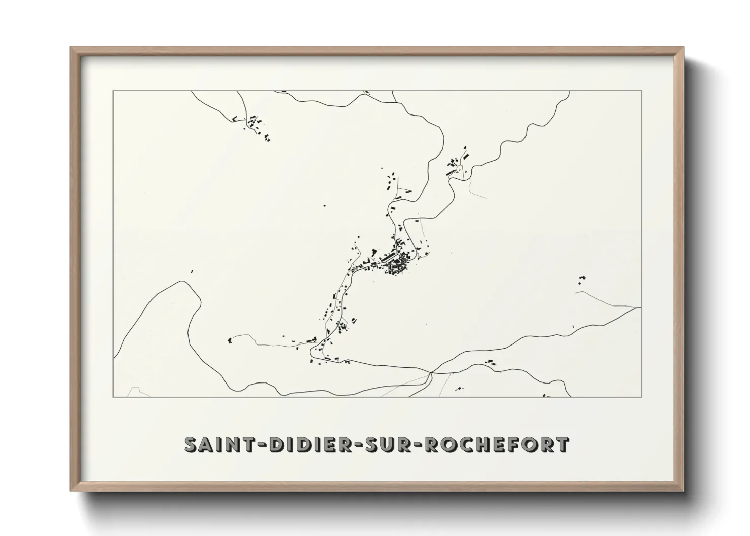 Une affiche de carte sur Saint-Didier-sur-Rochefort