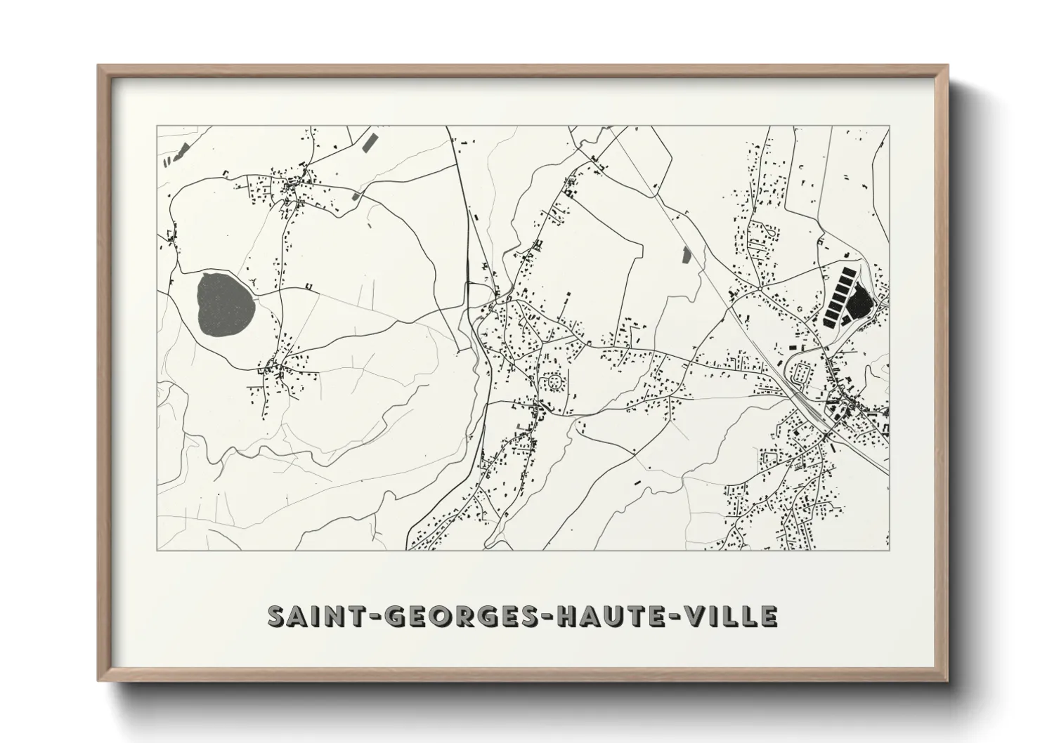 Une affiche de carte sur Saint-Georges-Haute-Ville