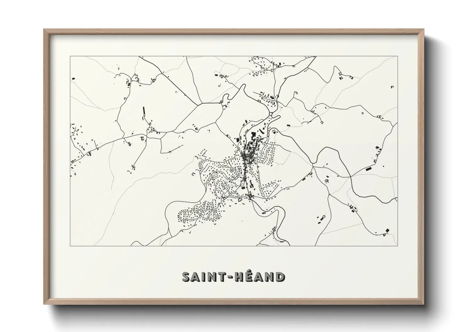 Une affiche de carte sur Saint-Héand