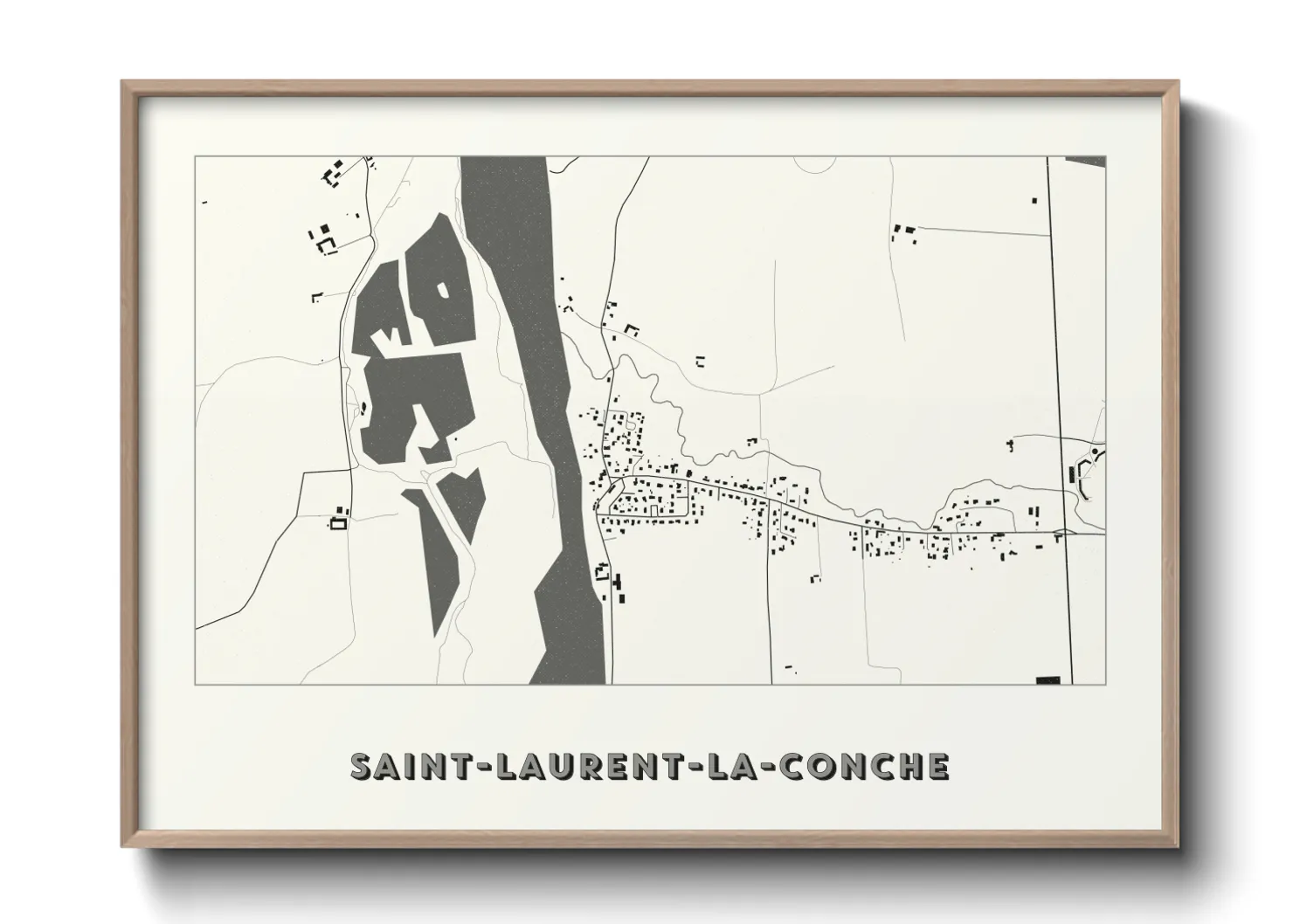 Une affiche de carte sur Saint-Laurent-la-Conche
