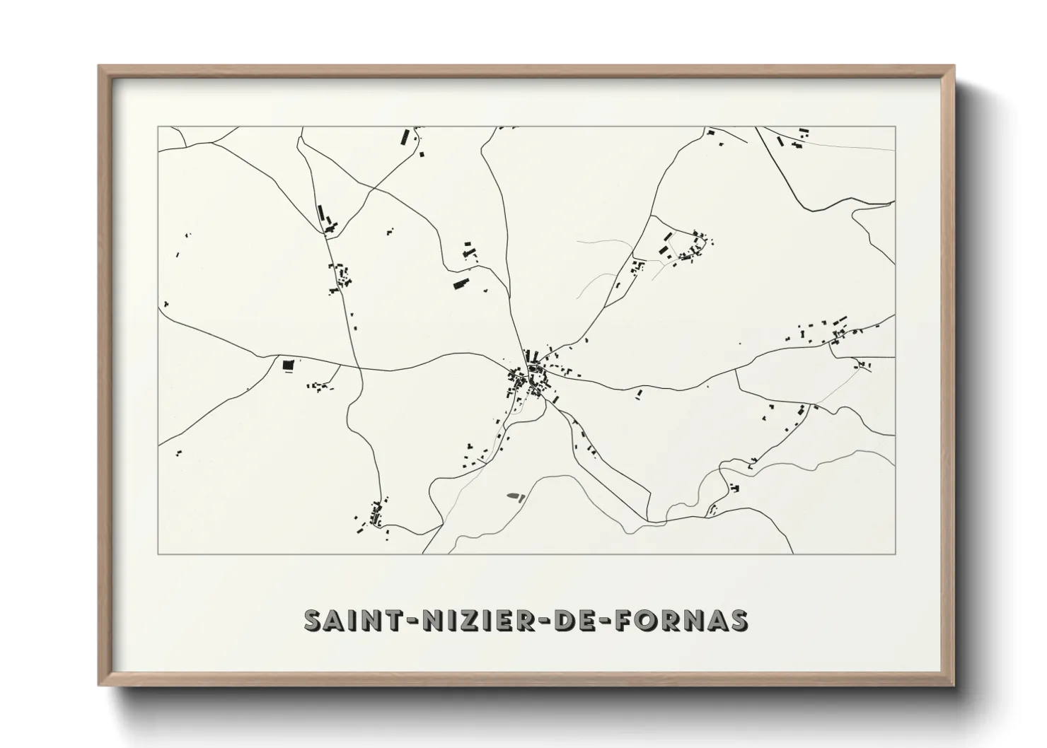 Une affiche de carte sur Saint-Nizier-de-Fornas