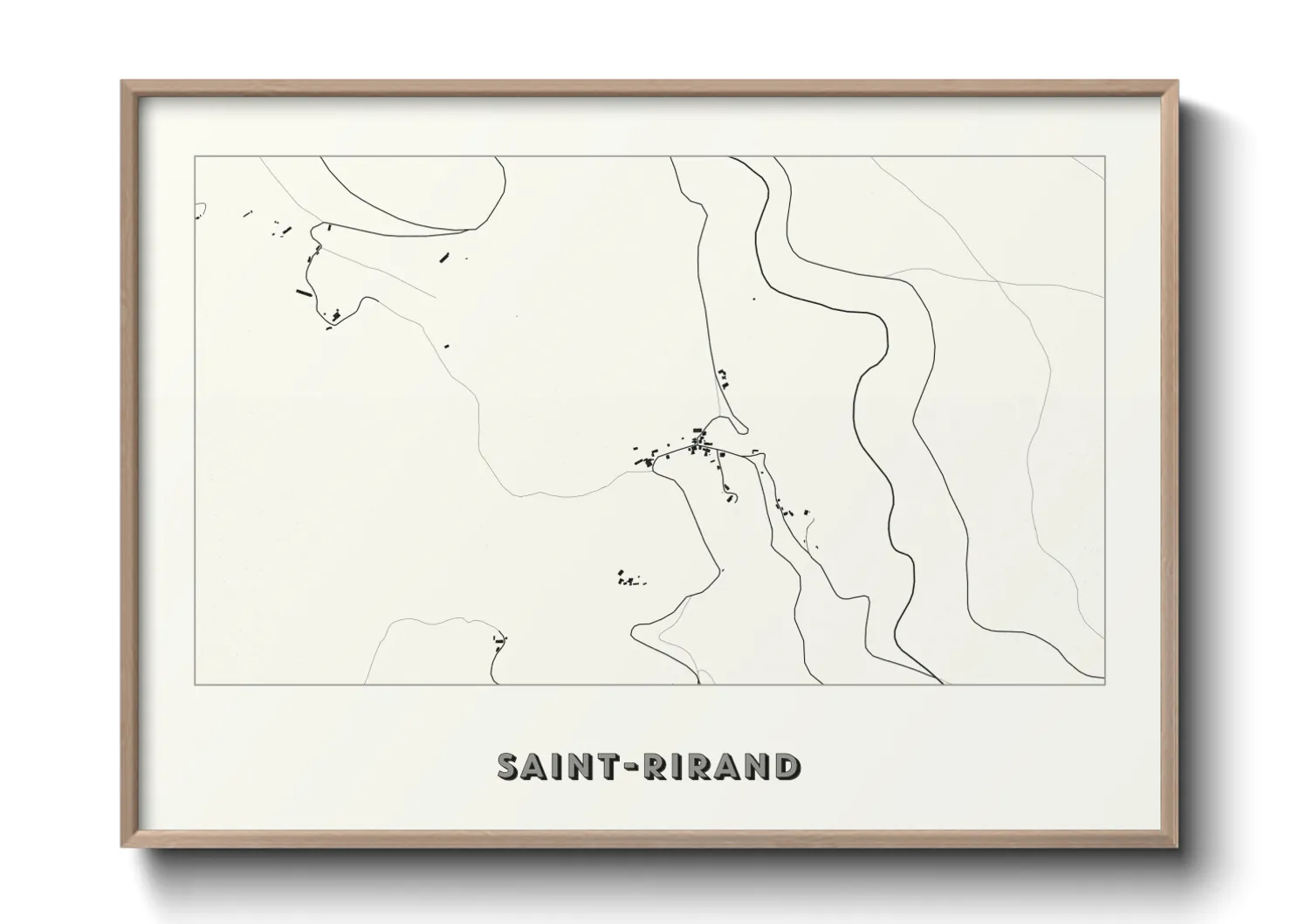 Une affiche de carte sur Saint-Rirand