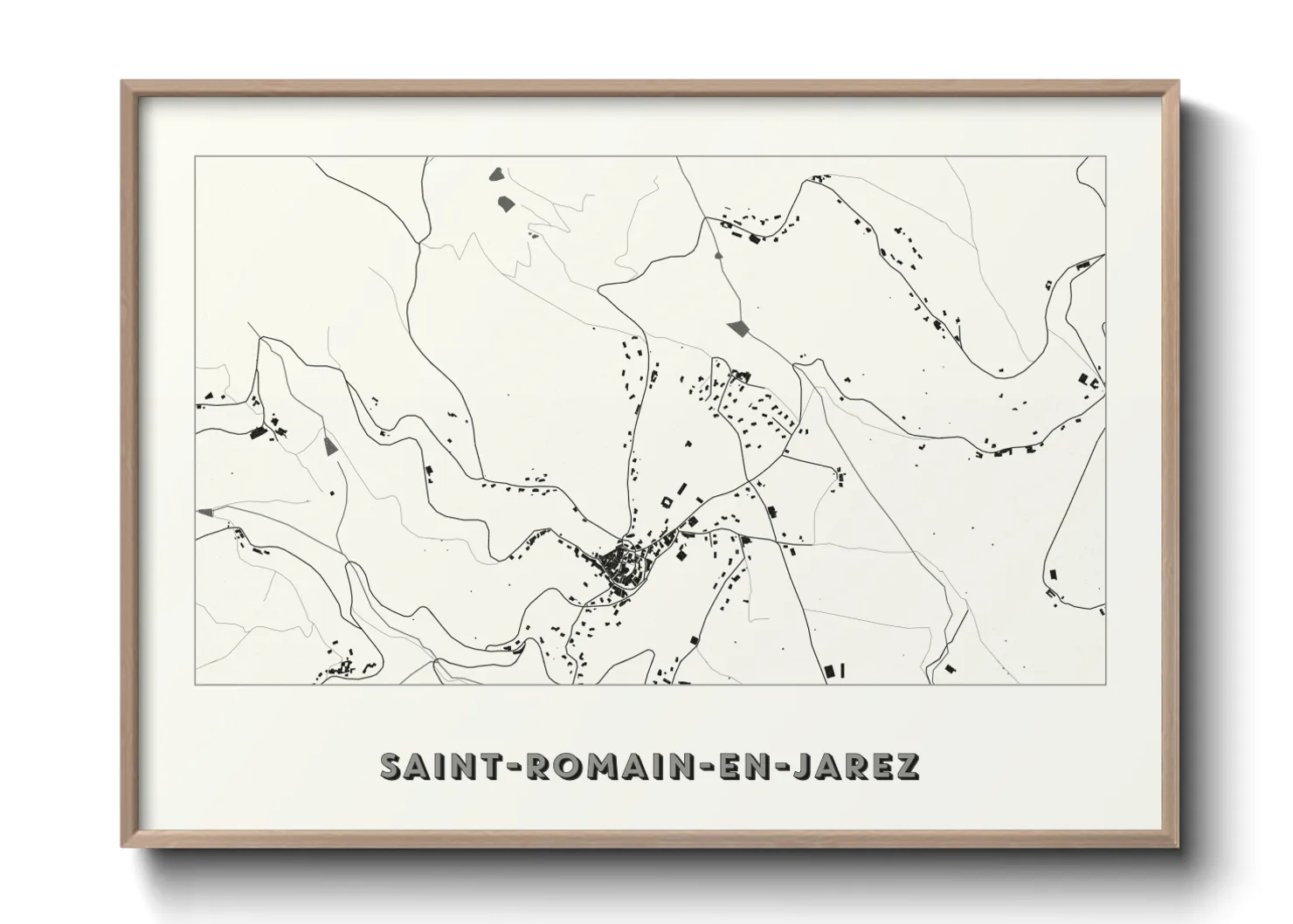 Une affiche de carte sur Saint-Romain-en-Jarez