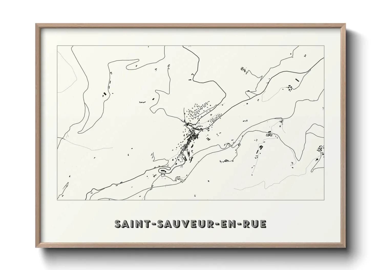 Une affiche de carte sur Saint-Sauveur-en-Rue