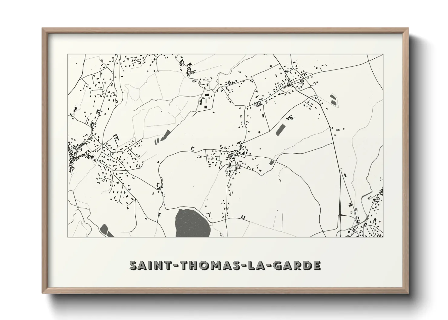 Une affiche de carte sur Saint-Thomas-la-Garde
