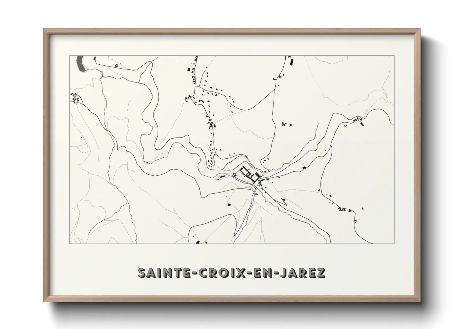 Une affiche de carte sur Sainte-Croix-en-Jarez