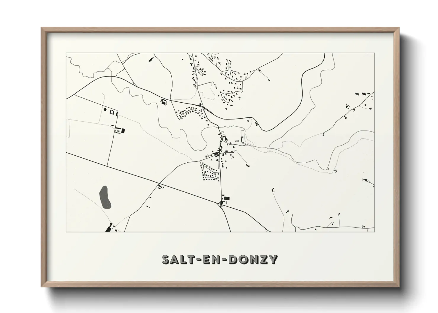 Une affiche de carte sur Salt-en-Donzy
