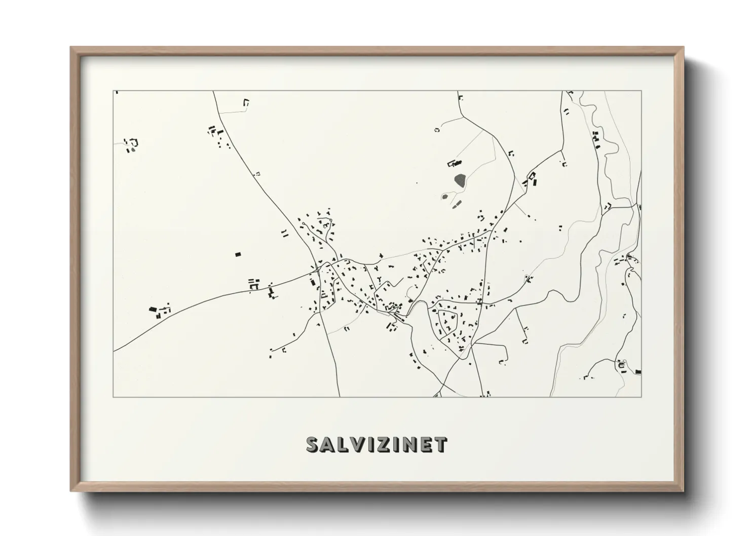 Une affiche de carte sur Salvizinet