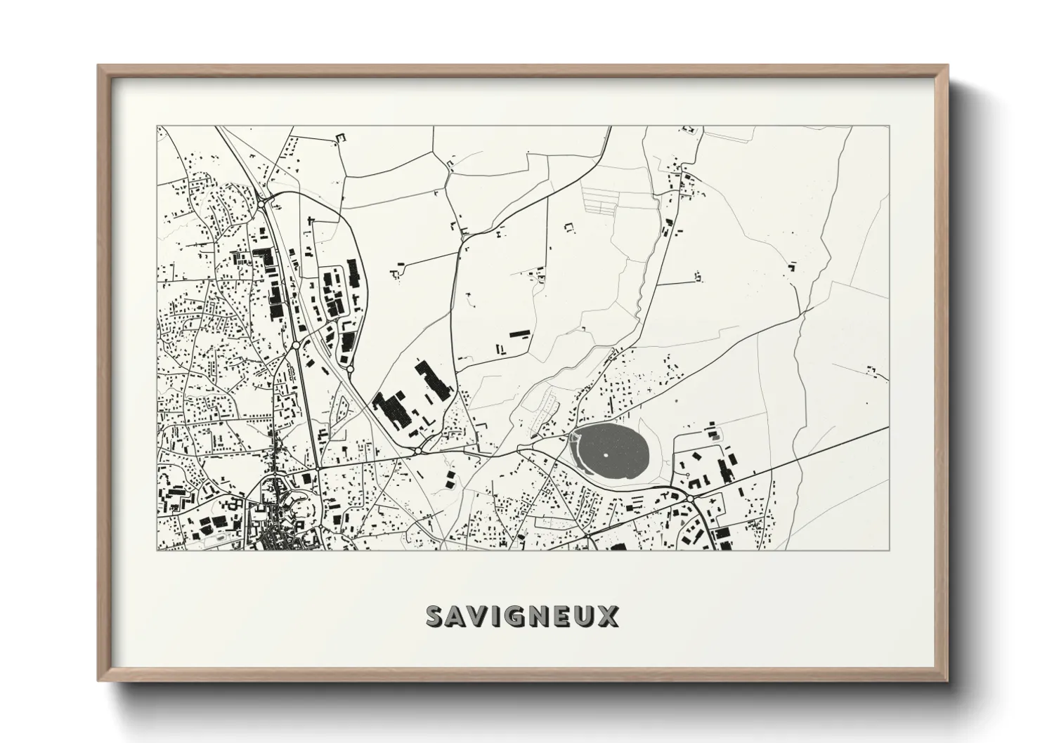 Une affiche de carte sur Savigneux