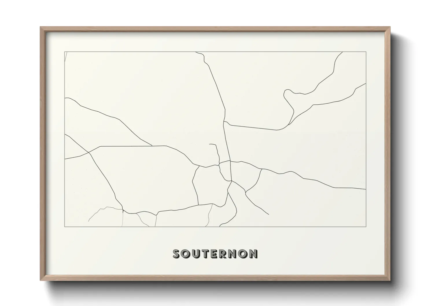 Une affiche de carte sur Souternon