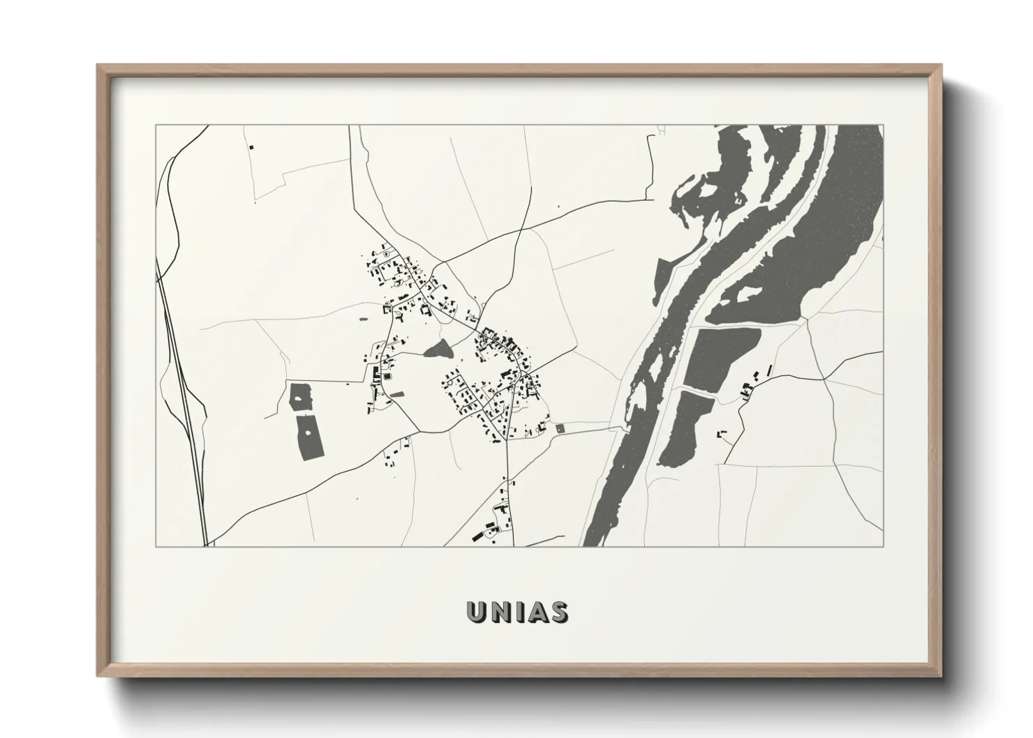 Une affiche de carte sur Unias