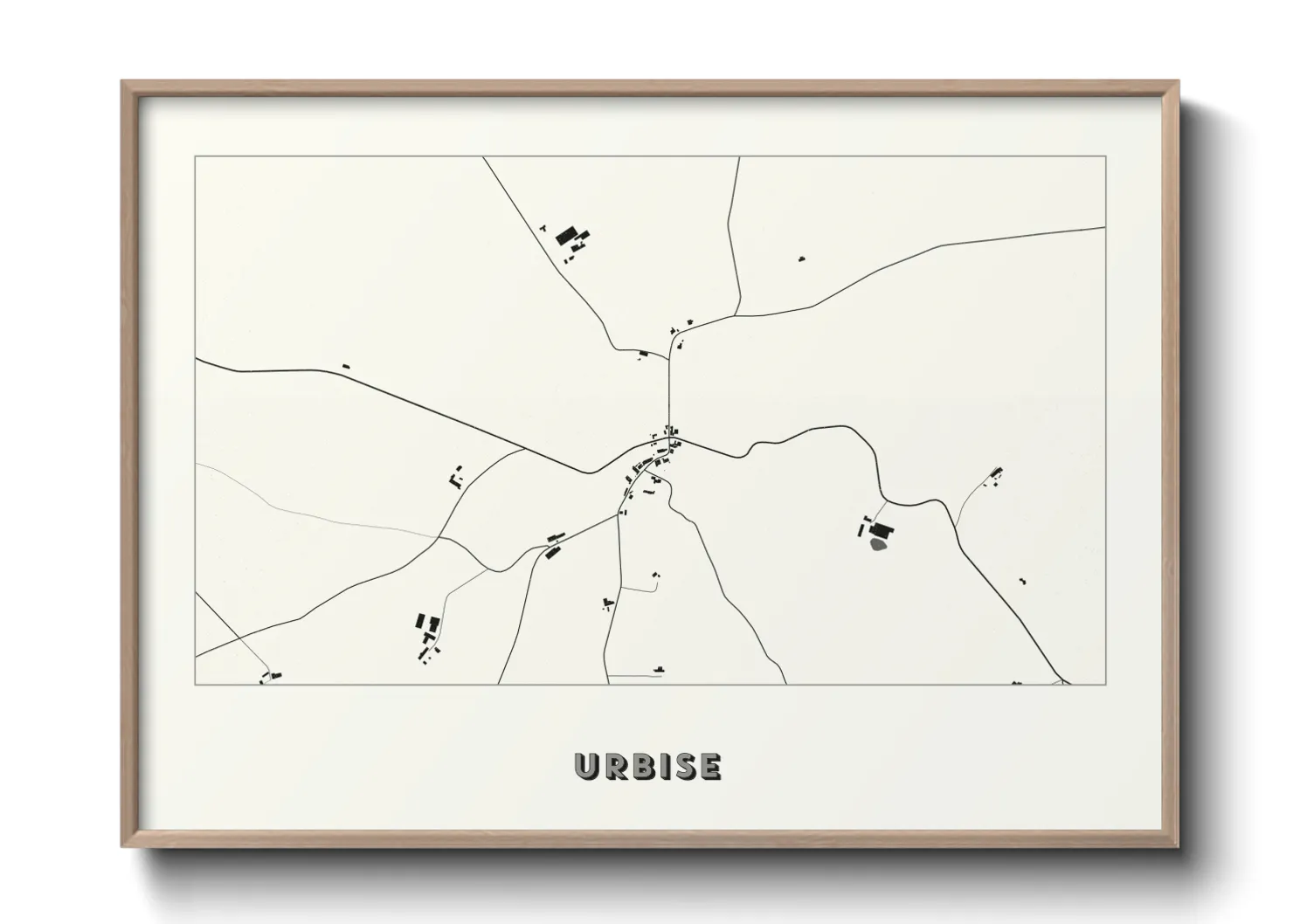 Une affiche de carte sur Urbise