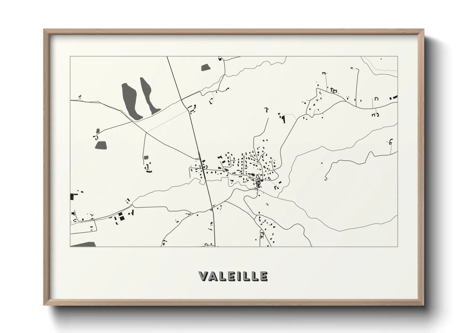 Une affiche de carte sur Valeille
